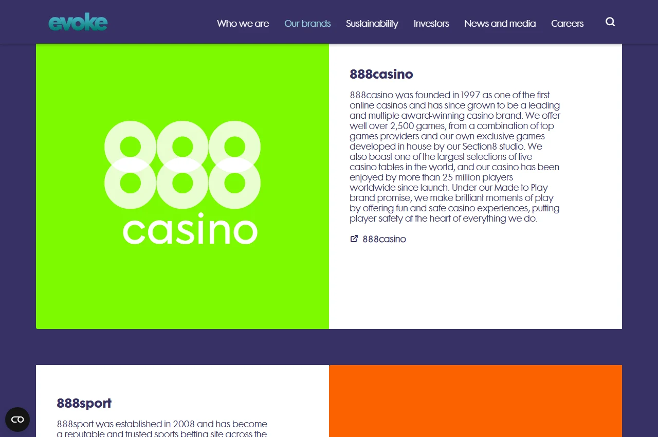 888casino — 官方集團資料截圖 · 非平台操作畫面
